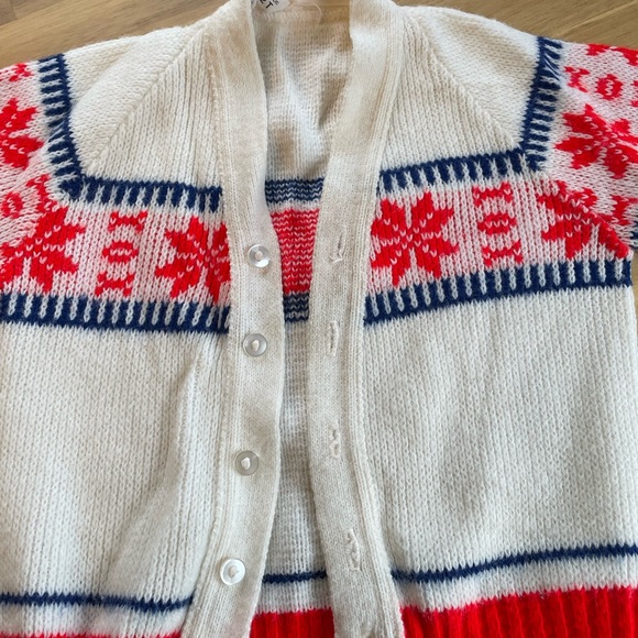 Sears Roebuck and Co vintage Fair Isle Toddler Cardigan - Picture 2 of 6